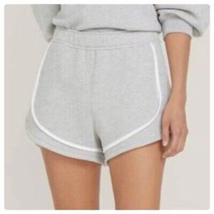 AGOLDE 80's Pieced High Rise Track Shorts Gray Sweats XS